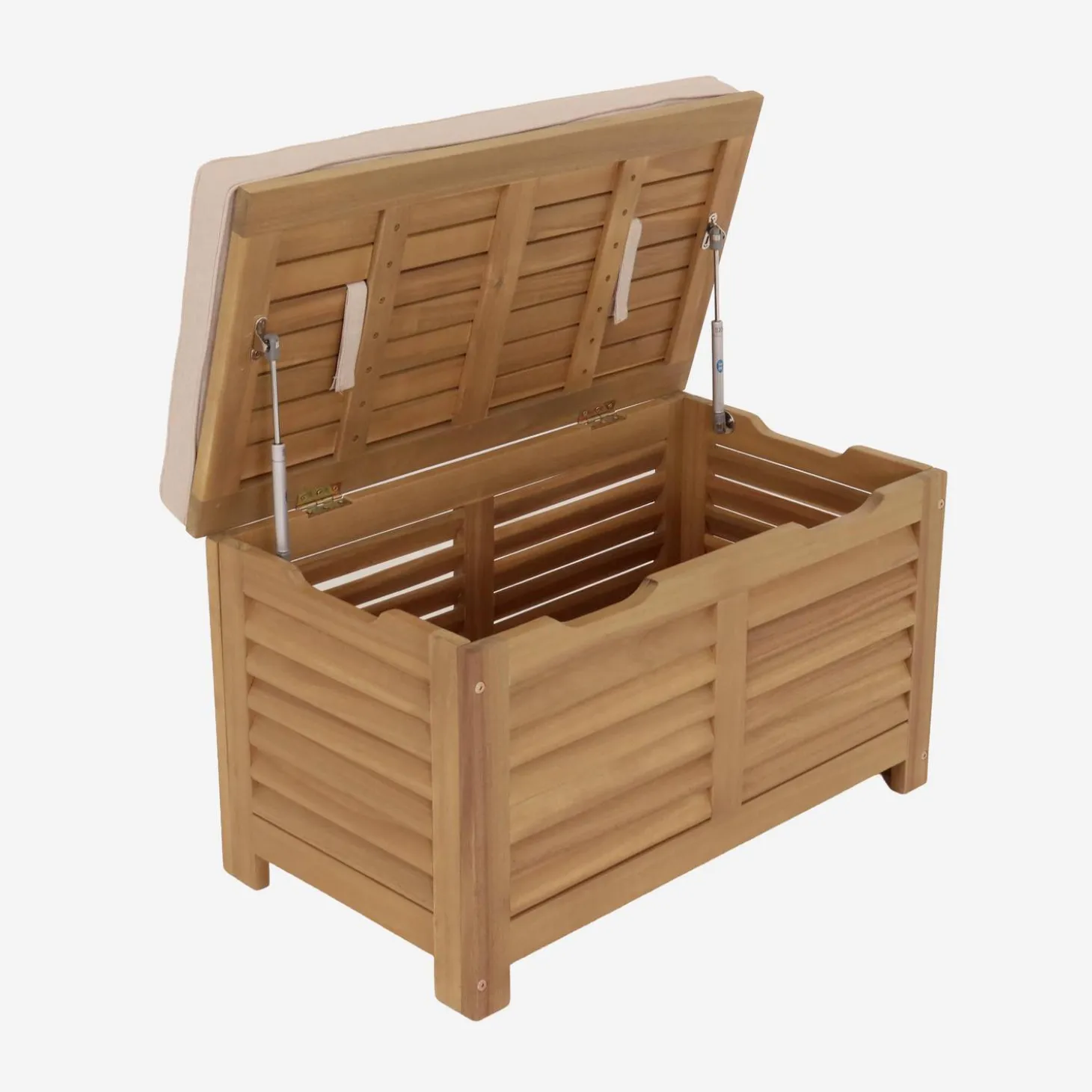 Baúl de jardín en madera de acacia, 63L