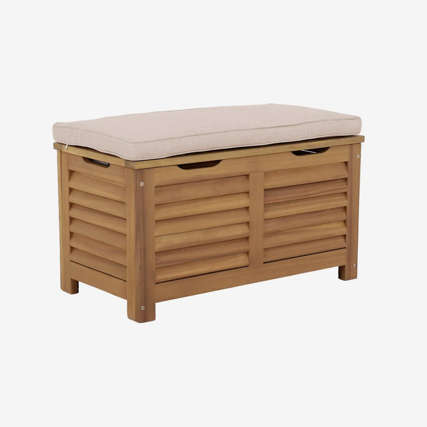 Baúl de jardín en madera de acacia, 63L