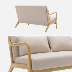 Banco de diseño en madera y tela