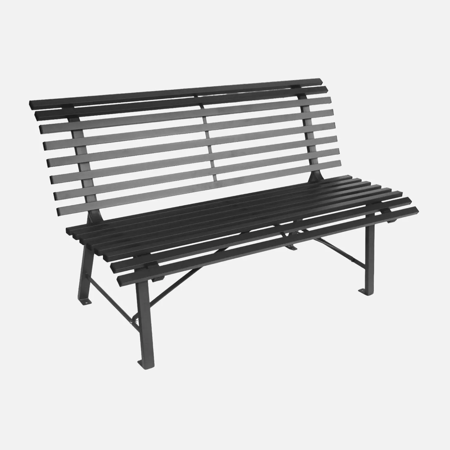 Banco de jardín de acero para 2 personas