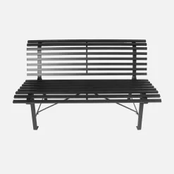 Banco de jardín de acero para 2 personas