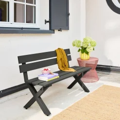 Banco de jardín de aluminio para 2 personas