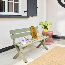 Banco de jardín de aluminio para 2 personas