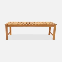 Banco de madera clara, 140cm
