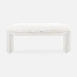 Banco pie de cama estilo borreguito