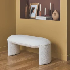 Banco pie de cama estilo borreguito