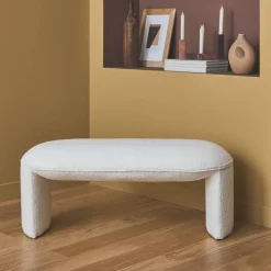 Banco pie de cama estilo borreguito