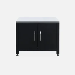 Barbacoa de gas de 4 quemadores de mesa + cocina exterior de acero, 80cm