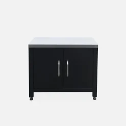 Barbacoa de gas de 4 quemadores de mesa + cocina exterior de acero, 80cm