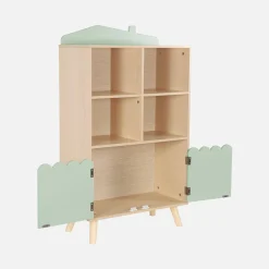 Biblioteca infantil madera de pino 2 puertas 4 estantes