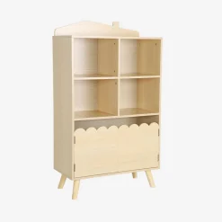 Biblioteca infantil madera de pino 2 puertas 4 estantes