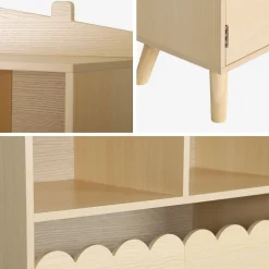 Biblioteca infantil madera de pino 2 puertas 4 estantes