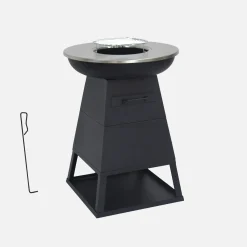 Brasero barbacoa con espacio de almacenamiento, Ø59cm