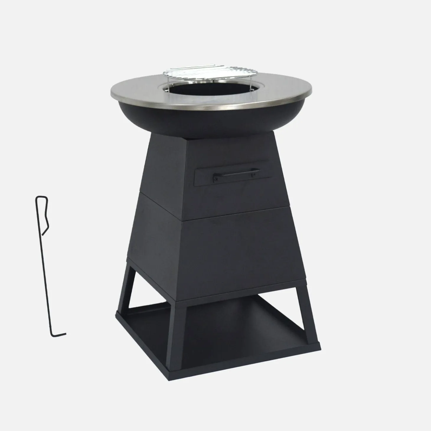 Brasero barbacoa con espacio de almacenamiento, Ø59cm