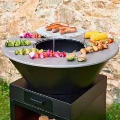 Brasero barbacoa 81,5cm con parrilla de cocción con funda