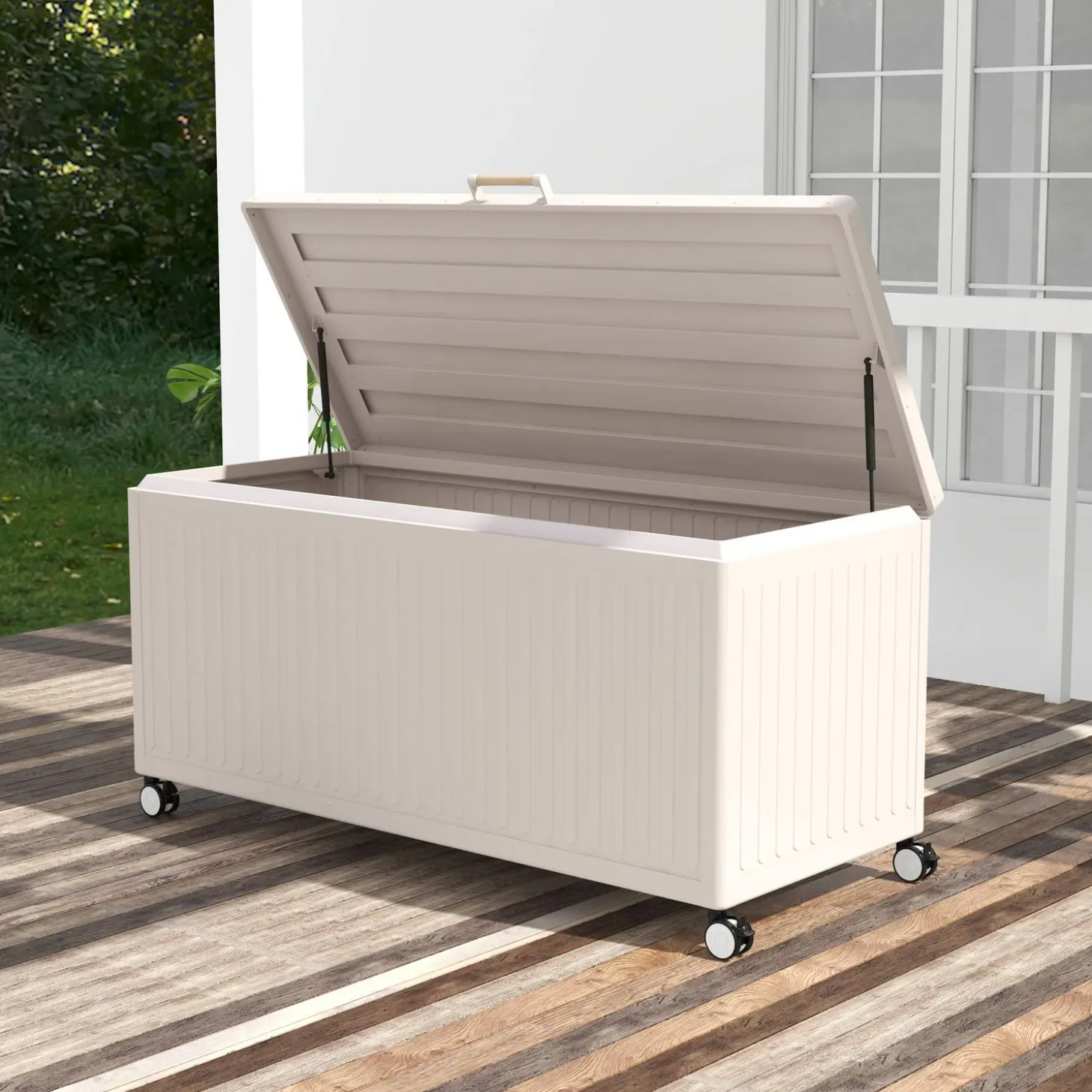 Caja de jardín de aluminio, 775L