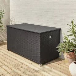 Caja de jardín de resina tejida de 790L