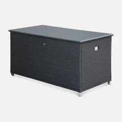 Caja de jardín de resina tejida de 790L