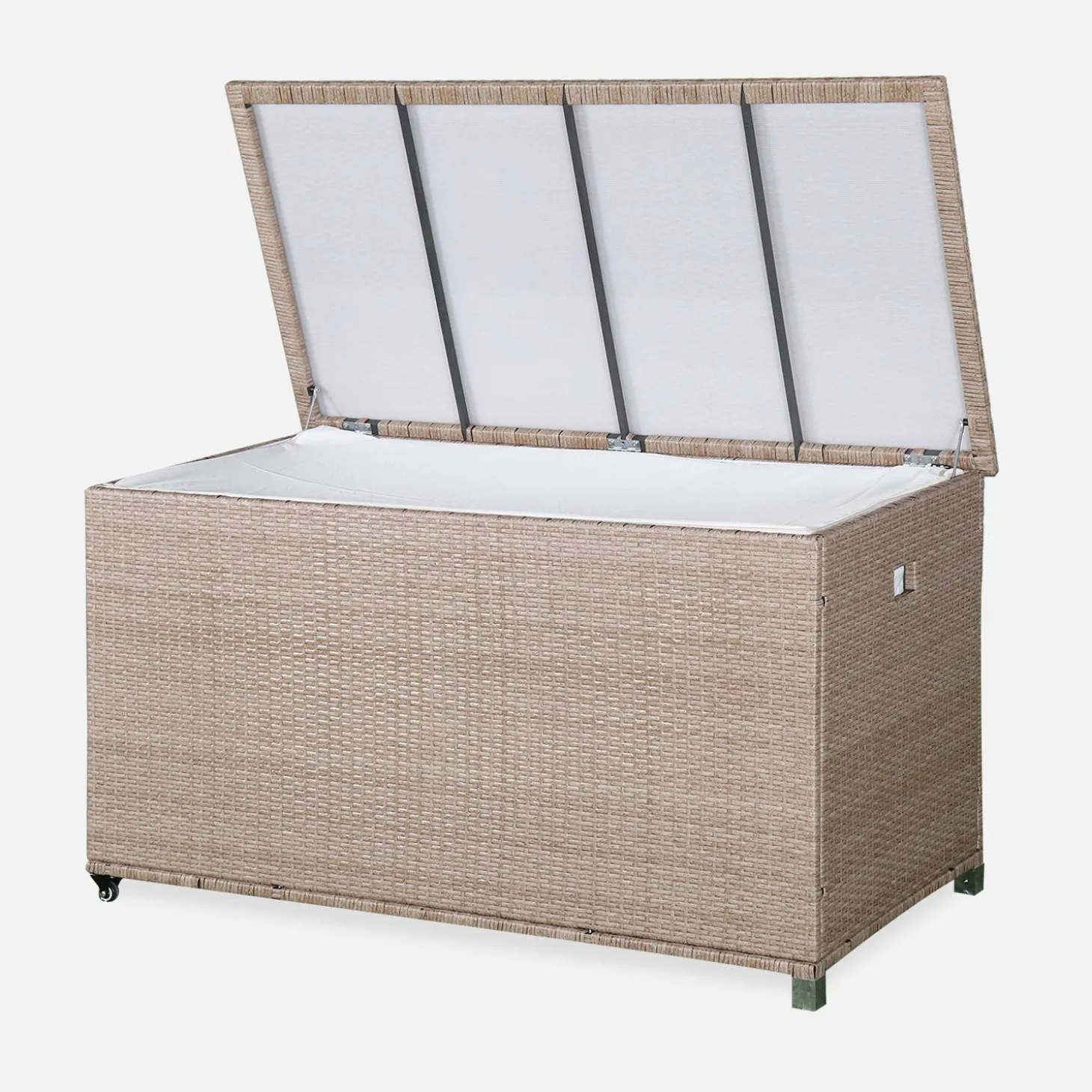 Caja de jardín de resina tejida de 790L