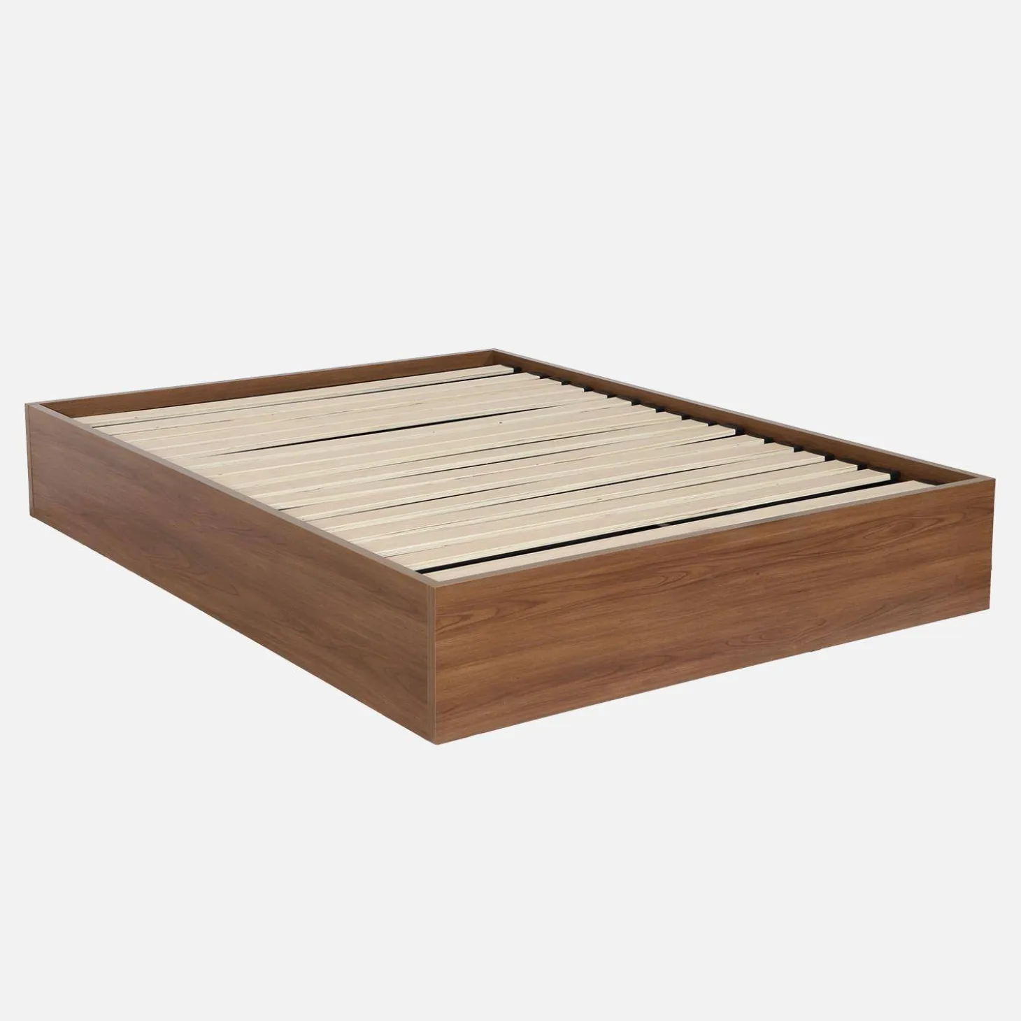 Cama con cajón y somier de láminas 140x190cm, decoración madera