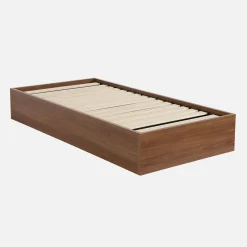 Cama con cajón y somier de láminas 90x190cm, decoración madera