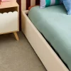 Cama con somier abatible, acabado borreguito