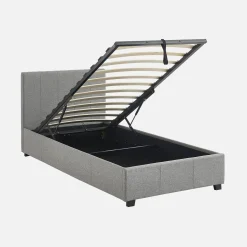 Cama con somier abatible y cabecero, 90x190cm