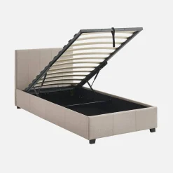Cama con somier abatible y cabecero, 90x190cm