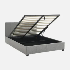 Cama con somier abatible y cabecero, 140x190cm