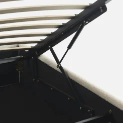Cama con somier abatible, acabado borreguito