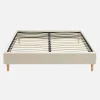 Cama con somier, acabado borreguito