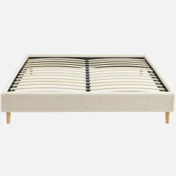 Cama con somier, acabado borreguito