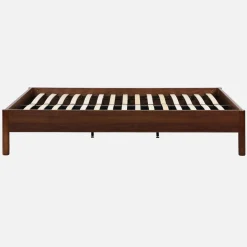 Cama con somier de láminas 160x200cm decoración madera
