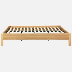 Cama con somier de láminas 160x200cm decoración madera
