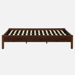 Cama con somier de láminas 140x190cm decoración madera