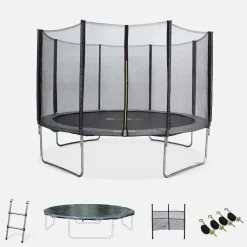 Cama elástica 370cm con pack de accesorios
