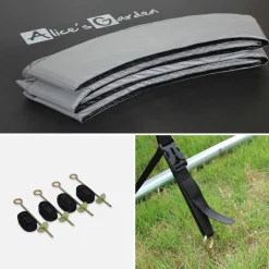 Cama elástica con pack de accesorios, 430cm