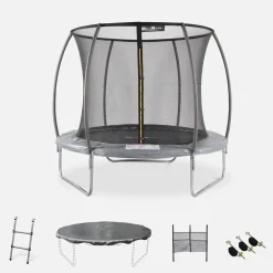 Cama elástica red interior con pack de accesorios, 250cm
