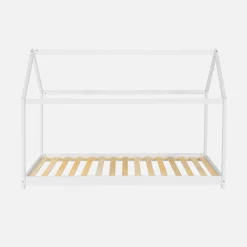Cama infantil de pino natural, 90x190cm
