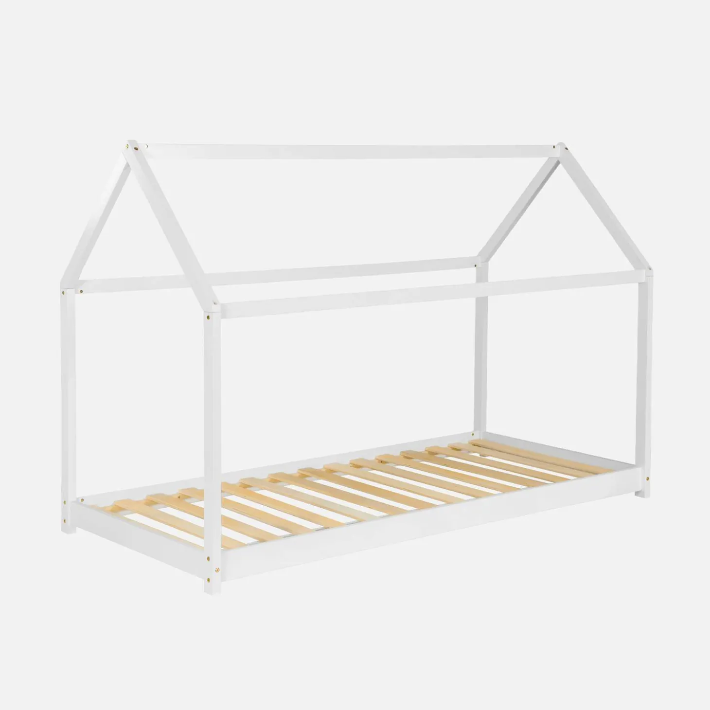 Cama infantil de pino natural, 90x190cm