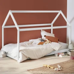 Cama infantil de pino natural, 90x190cm