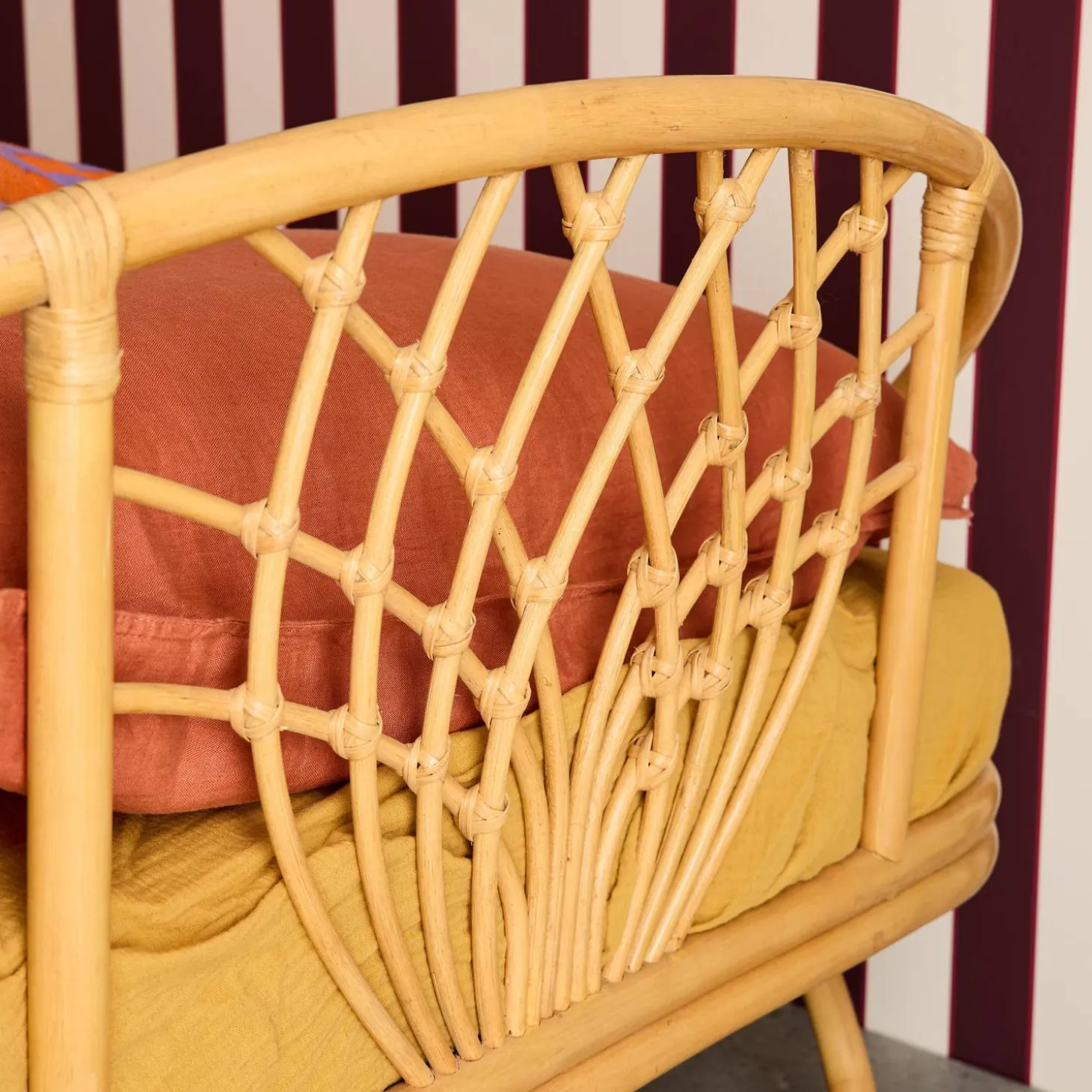 Cama infantil exótica de ratán, 190cm