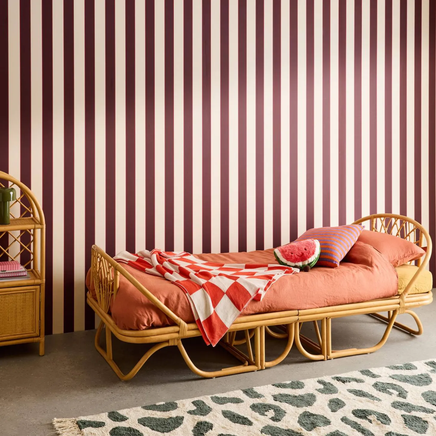 Cama infantil exótica de ratán, 190cm