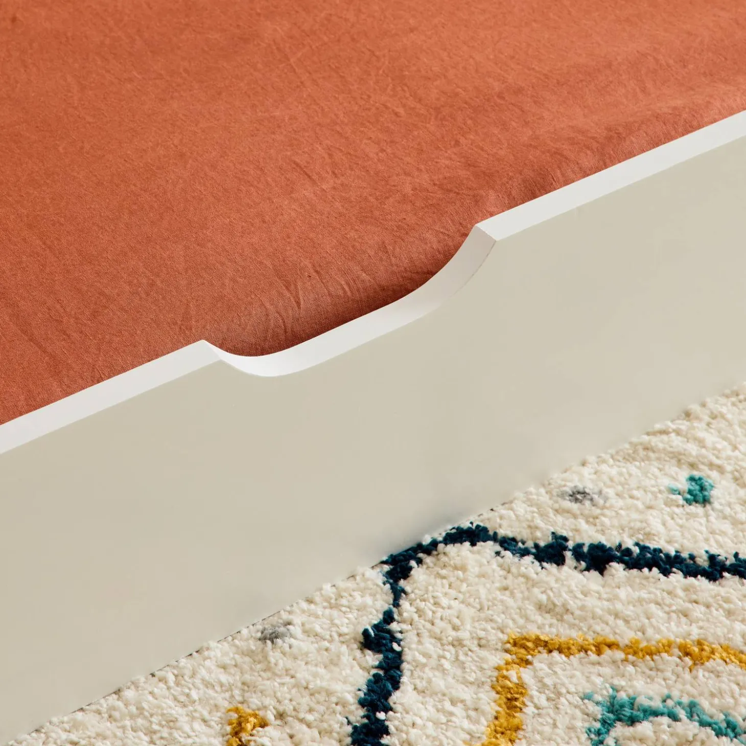 Cama nido infantil extraible 190cm pino natural con somier de láminas y cajón