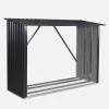Caseta de jardín de acero galvanizado, 80x215x155cm