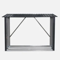 Caseta de jardín de acero galvanizado, 80x215x155cm