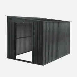 Caseta de jardín de metal con kit de anclaje, 55m²