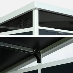 Caseta de jardín de plástico, estructura de aluminio, 4.55m²