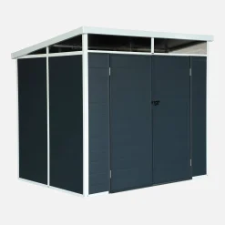 Caseta de jardín de plástico, estructura de aluminio, 4.55m²