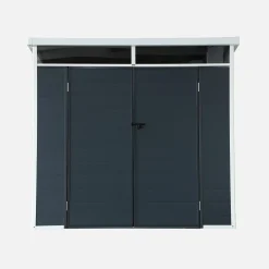 Caseta de jardín de plástico, estructura de aluminio, 4.55m²